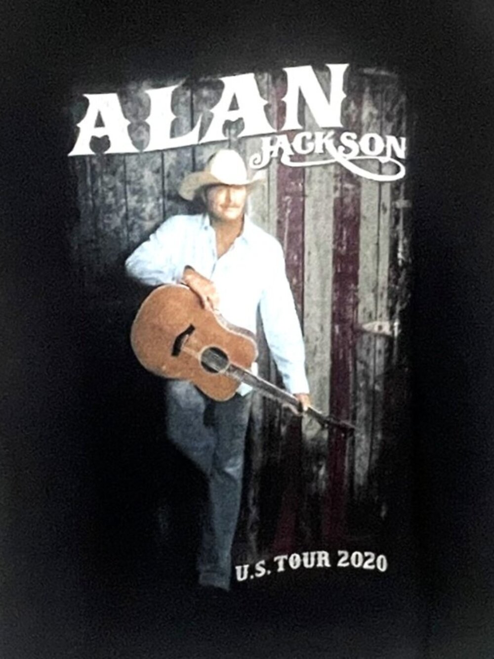 Alan Jackson U.S. Tour 2020 T Shirt Size Men's Large (Like New)